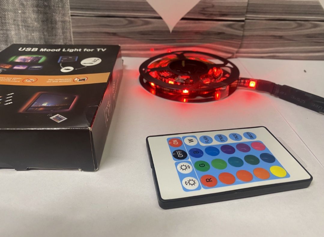 Taśma led pilot 1m kolorowa do telewizora rgb