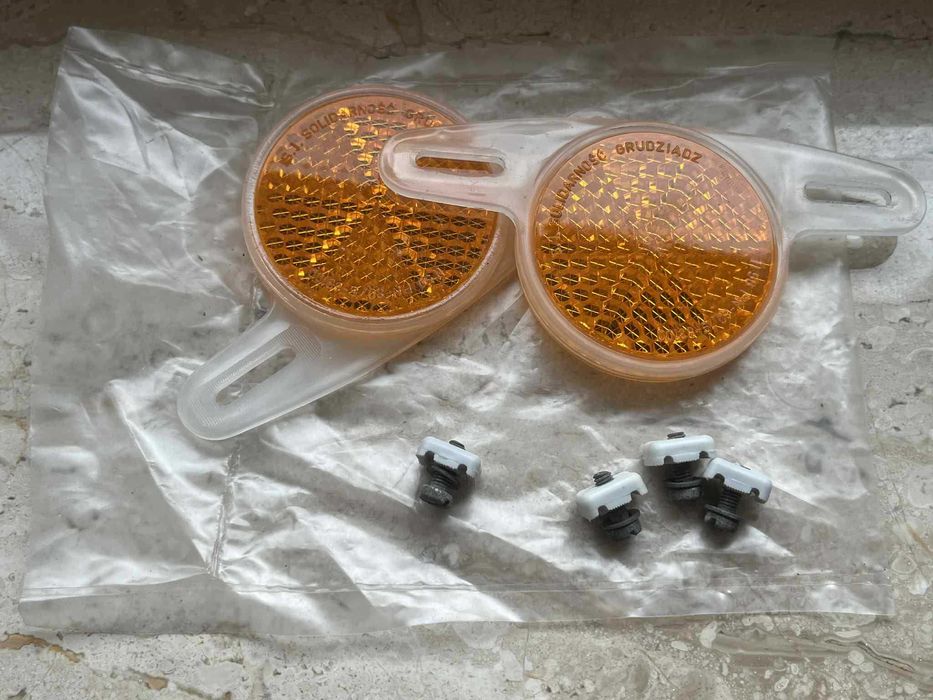 Nowe oryginalne odblaski na szprychy Romet 2 szt Wagant Wigry Jubilat