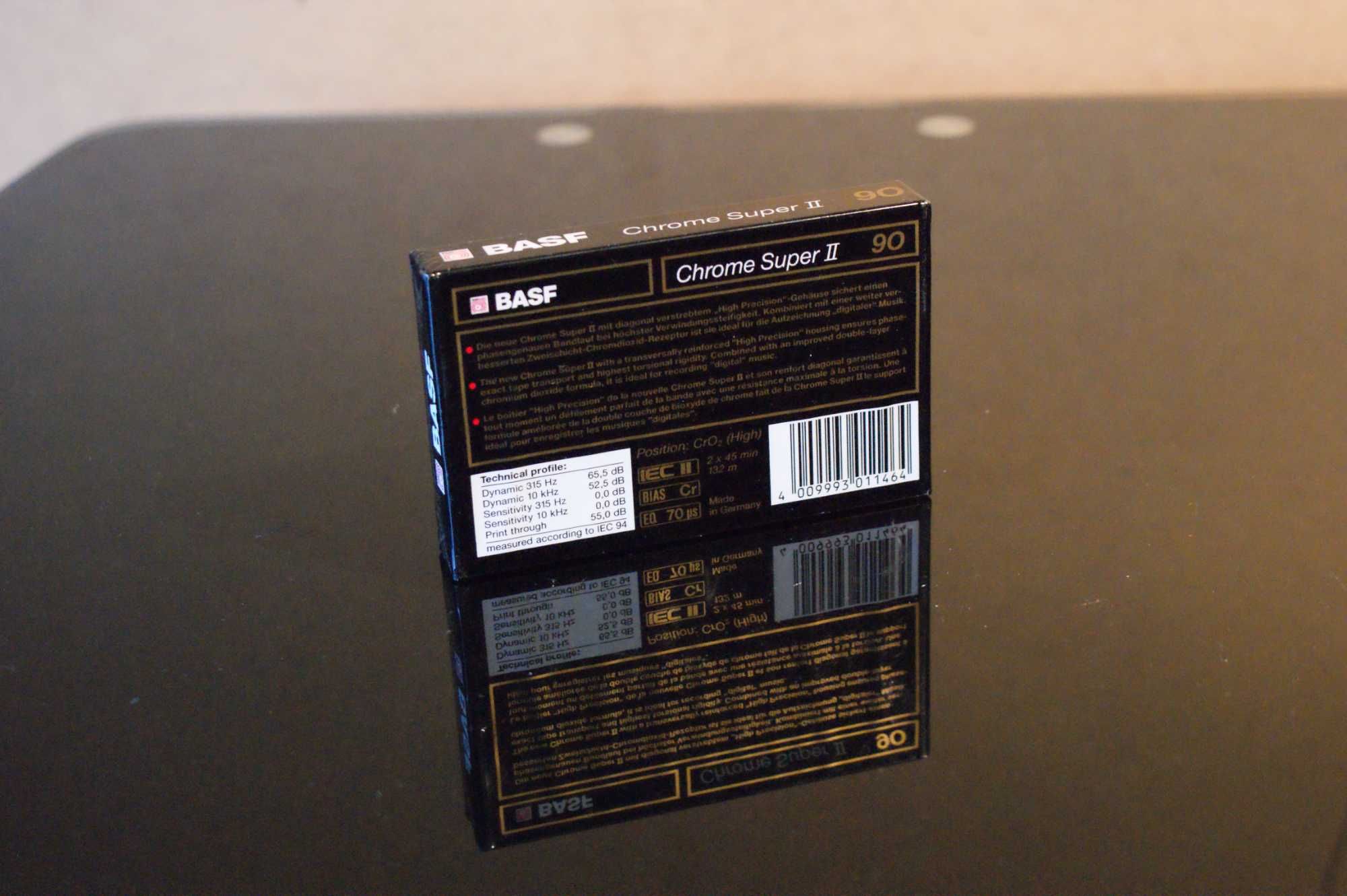 Kaseta magnetofonowa BASF Chrome Super II 90 zafoliowana