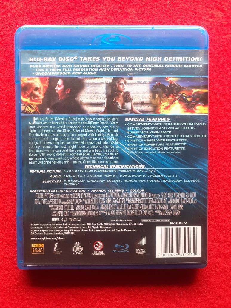 GHOST RIDER film na blu-ray pl