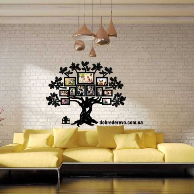 Фоторамка Родовое дерево на 12 фотографий / Родине дерево/ фоторамка