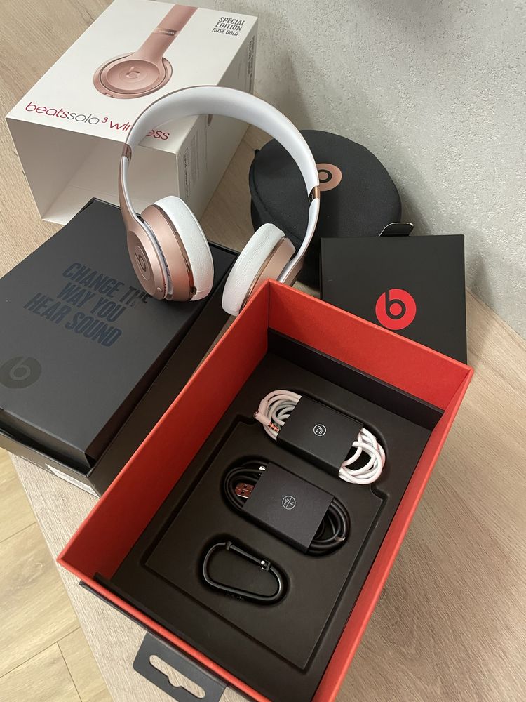 Sluchawki bezprzewodowe beats solo3 wireless rose gold