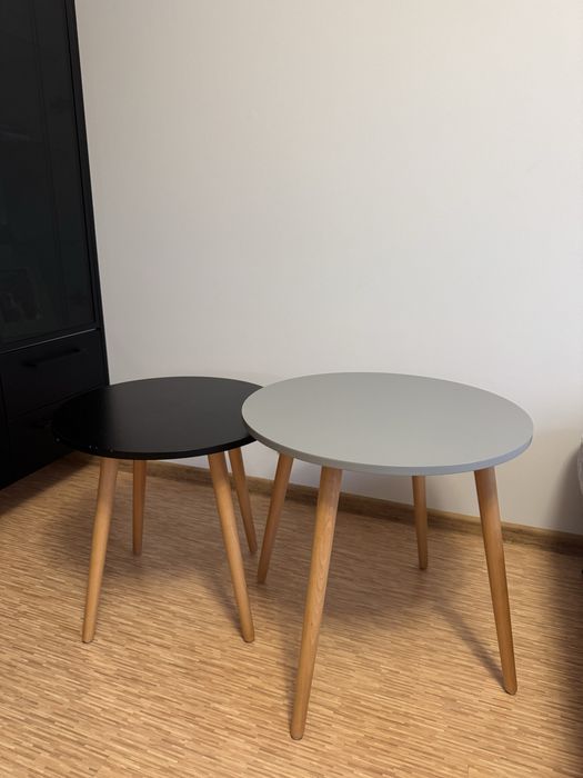 Stolik kawowy szaro-czarny