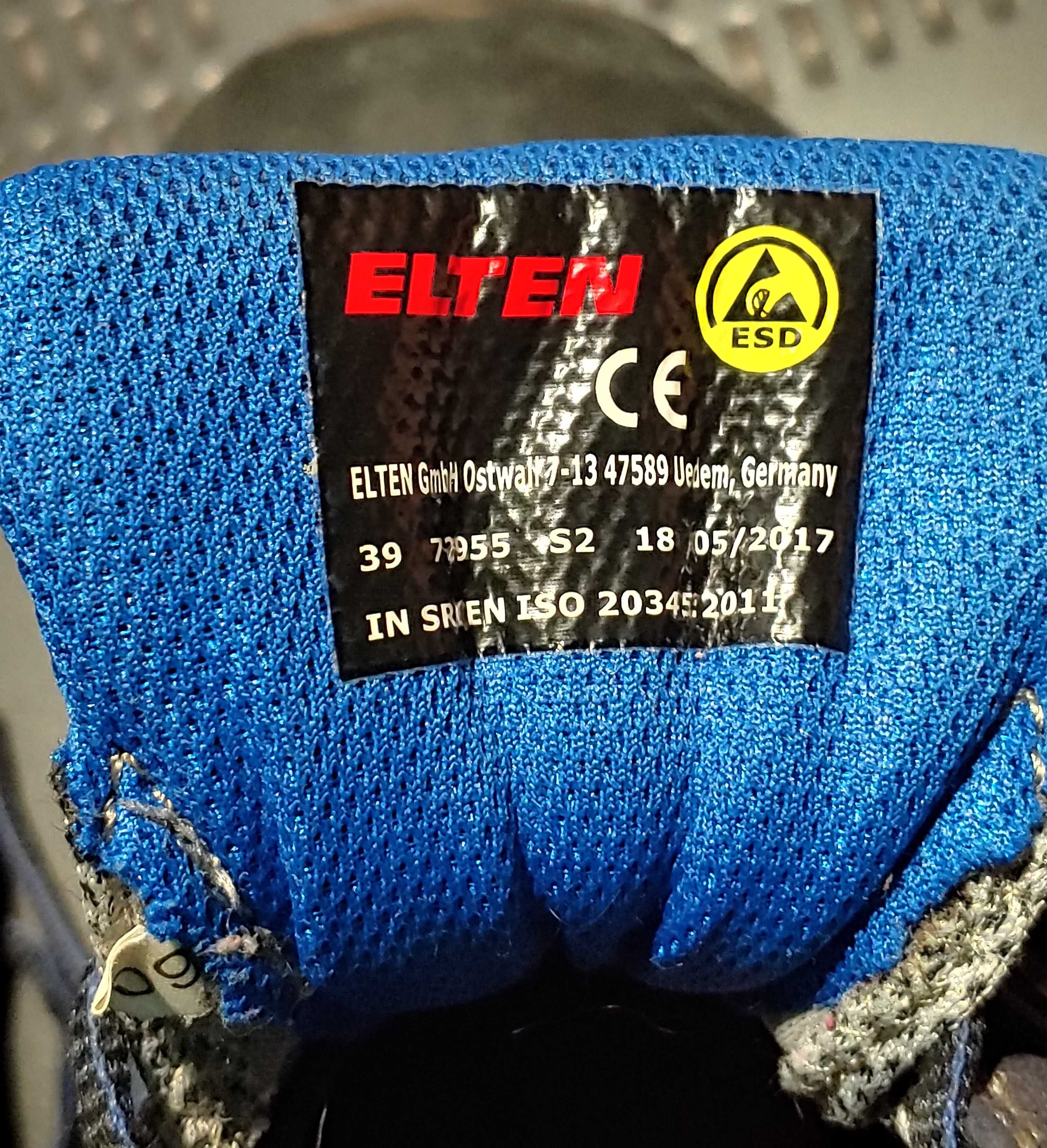 Захисне робоче взуття Elten 72955 "Runabout Low" ESD S2 39 роз