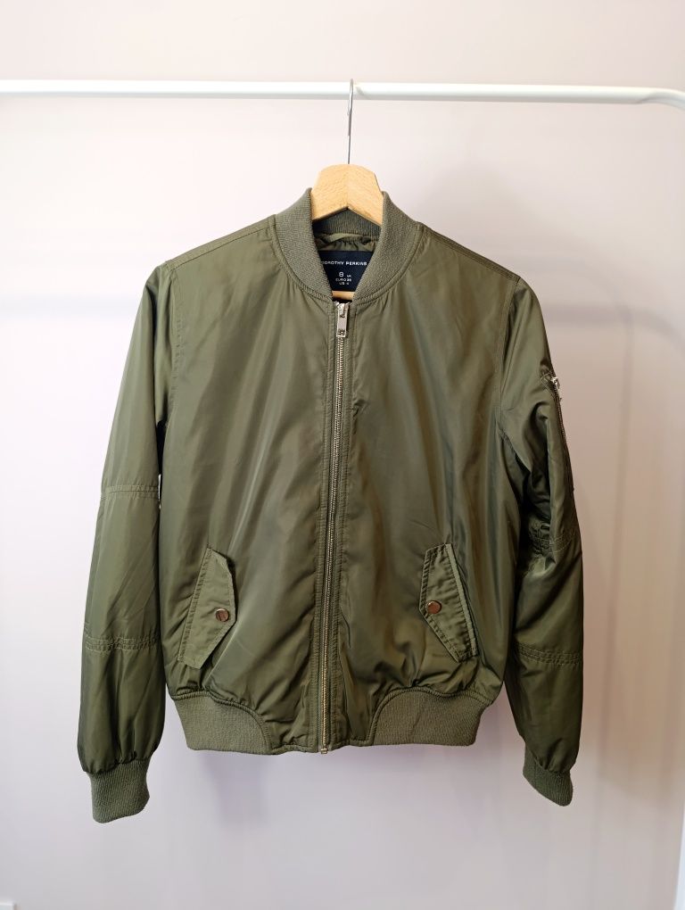 Dorothy Perkins damska kurtka bomberka bomber jacket khaki r.S wiosna