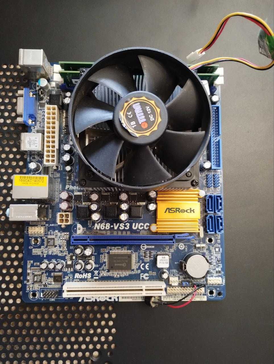 Материнська плата ASRock N68-VS3 UCC та процесор AMD Athlon II X2 210e