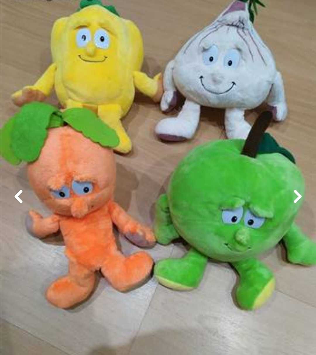 4 Peluches de hortaliças