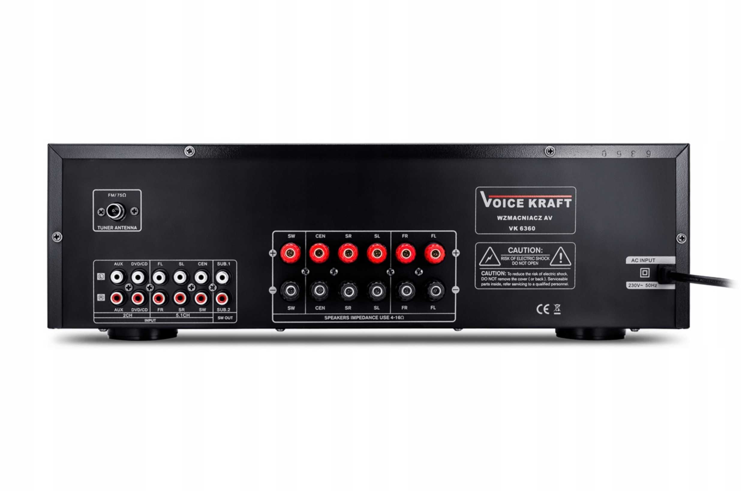 Voice Kraft Model 6360 Wzmacniacz Amplituner Usb Bluetooth 5.2 K