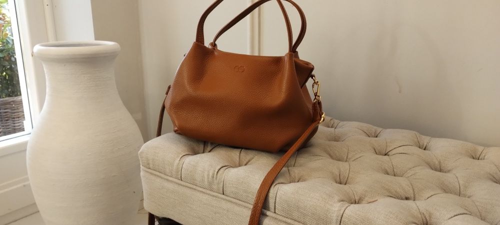 Torebka Cholewiński shoperka kuferek camel Coldaro