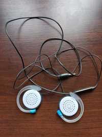 Słuchawki przewodowe niebieskie mikrofon
