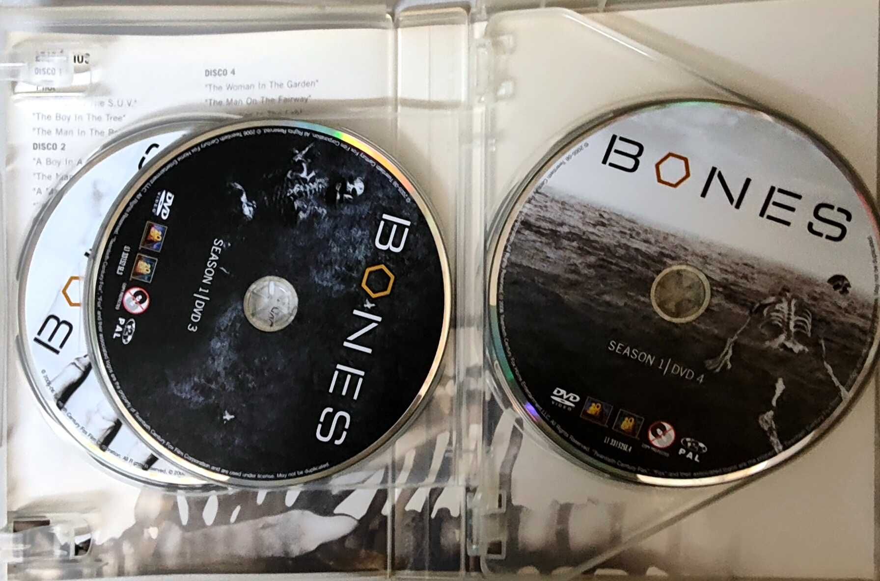 S5-DVD séries - Bones;  donas de casas desesperadas; Sem rasto