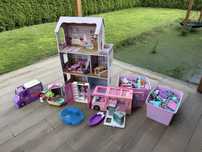 Zabawki lalki Barbie domek dla lalek drewniany akcesoria