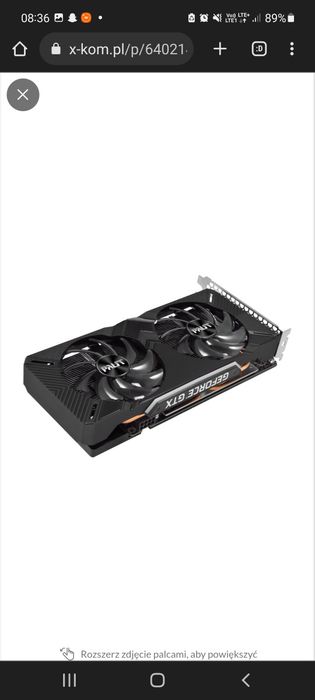 Spszedam gtx 1660 super od palita oc