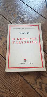 Książka rok 1950 "O komunie paryskiej" W. I. Lenin