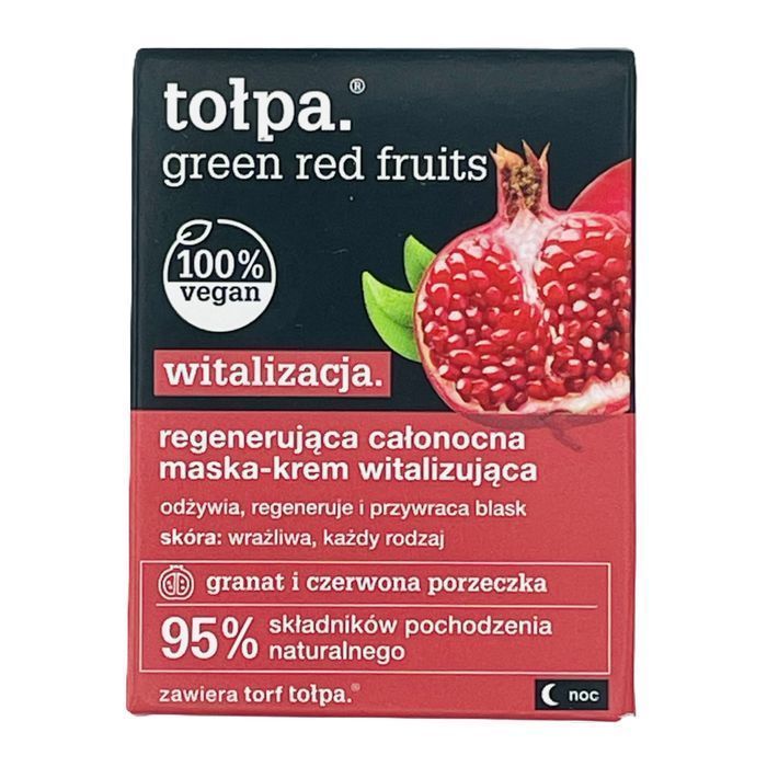 5X Tołpa Regenerująca Całonocna Maska Krem 50 Ml Green Red Fruits