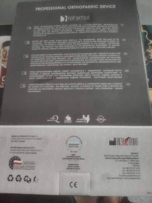 Profesjonalna orteza ortopedyczna kończyny dolnej