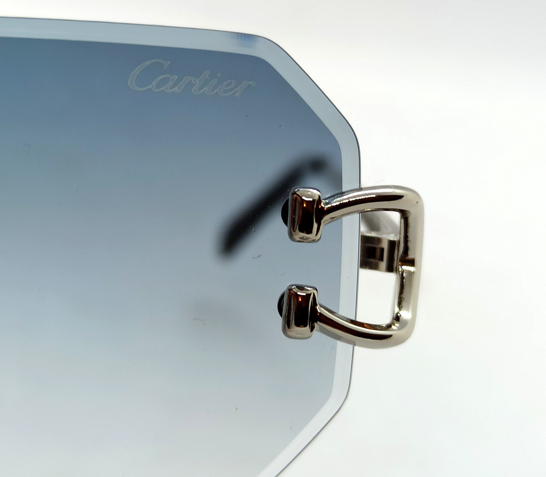 Cartier очки унисекс модные серые черные голубые безоправные модные
