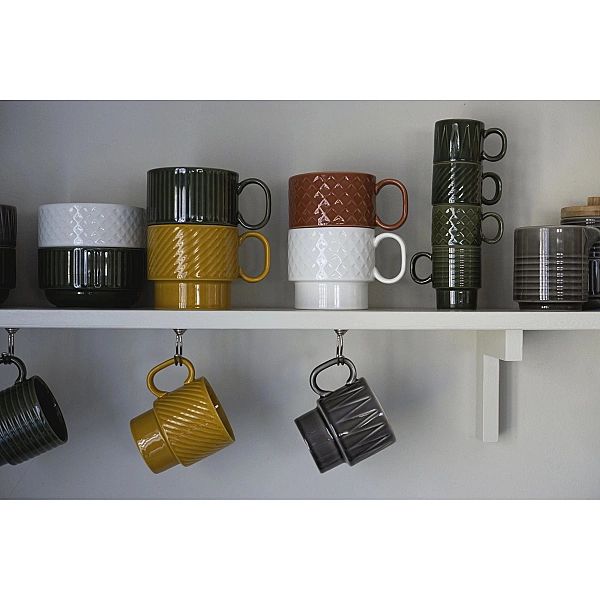 Filiżanki do espresso Sagaform Coffee & More, 4 szt., zielone, ceramik