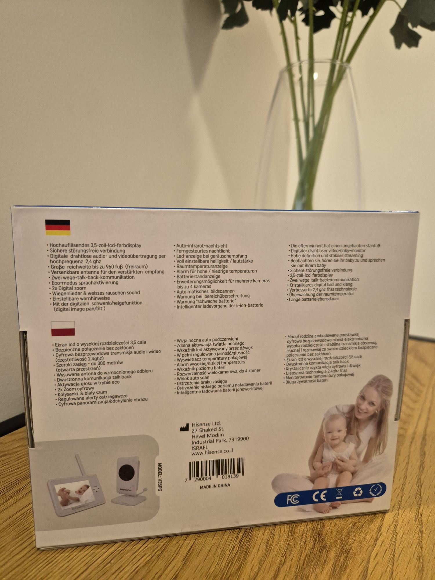 Video kamerka niania elektroniczna babysense v35