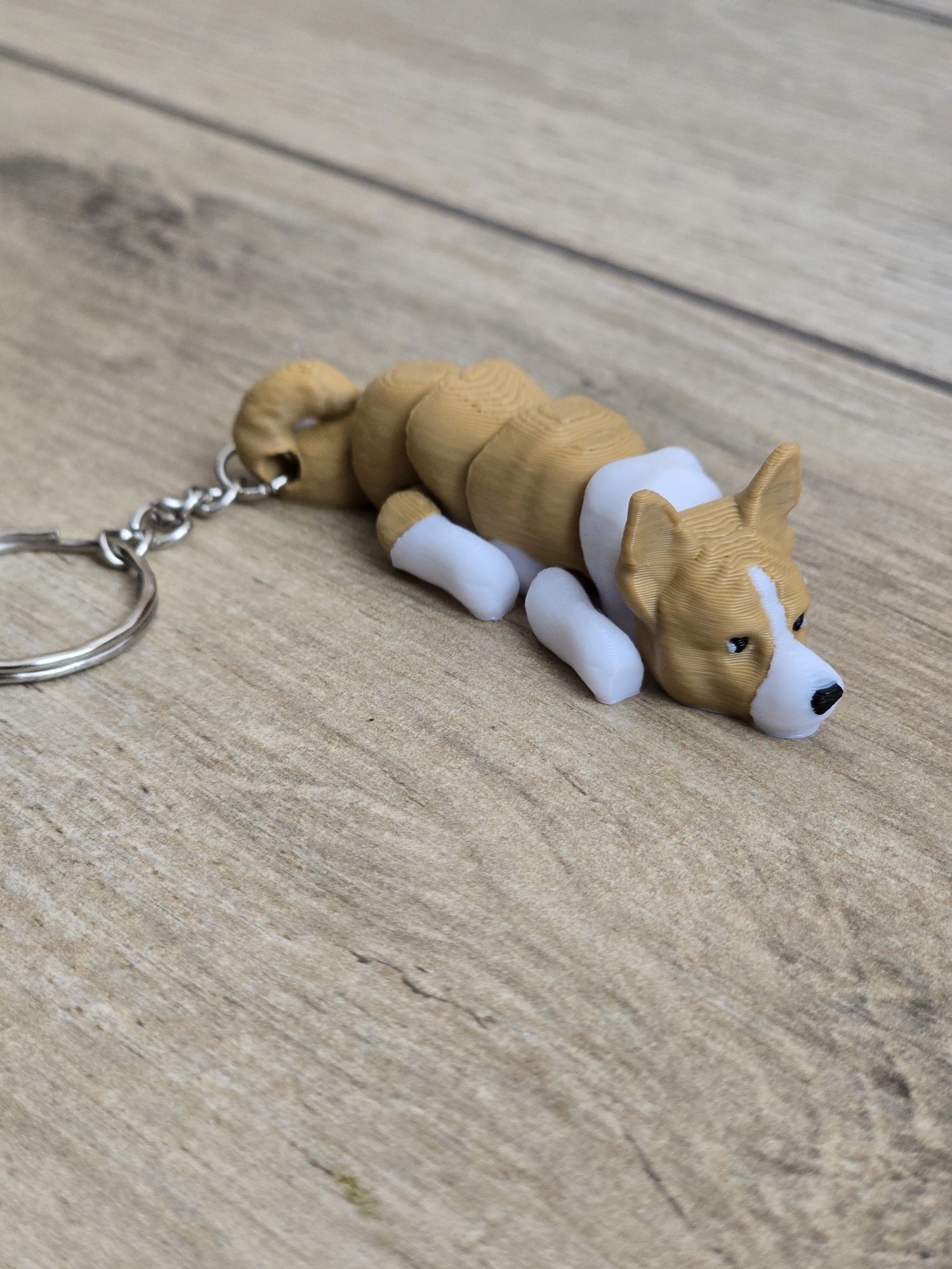 Breloczek Corgi 3d - Seria Psów Brelok Druk3d fidget Keychain