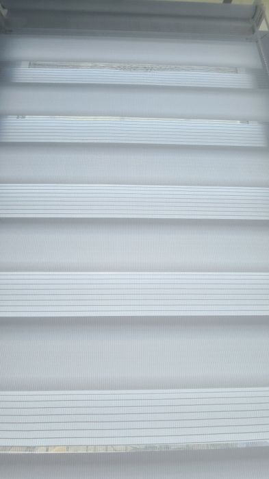 Dwie rolety białe dzień i noc na okno/balkon,  bezinwazyjne 55x230 cm