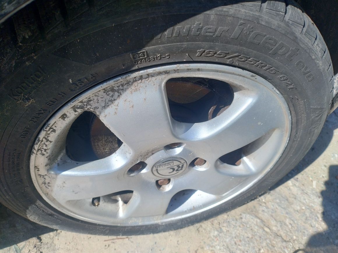 Alufelgi 15 4x100 z Oponami Zimowymi 185/55/15 Smart Forfour Wysyłka