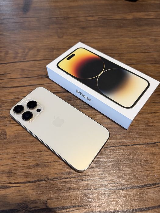 Złoty Iphone 14 pro 128 GB + gratisy