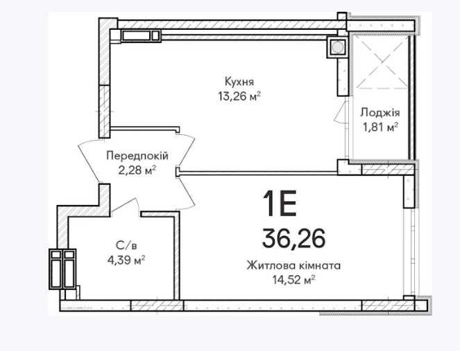 Простора 1к квартира з видом на Набережну та ліс