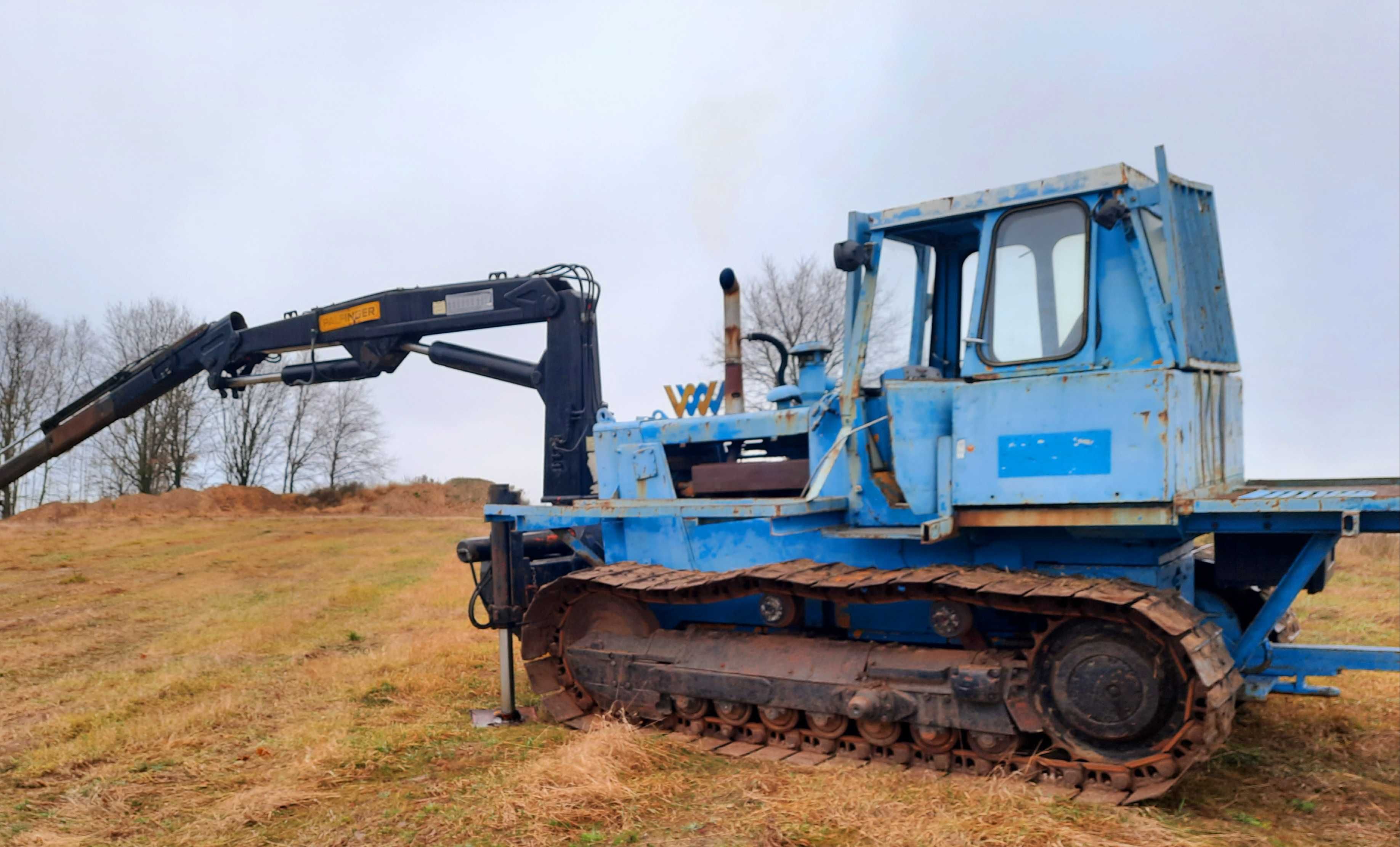 Hanomag D 600 D układarka rur spych hds 5t dźwig Palfinger spycharka