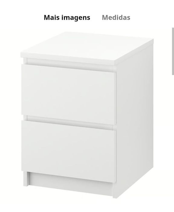IKEA Cómoda Malm 2 Gavetas branco