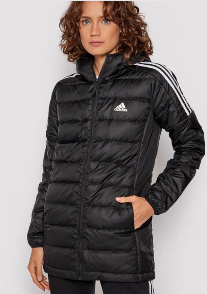 S i МКуртка ADIDAS Ess Parka пуховик пальто подовжена тоненька тепла