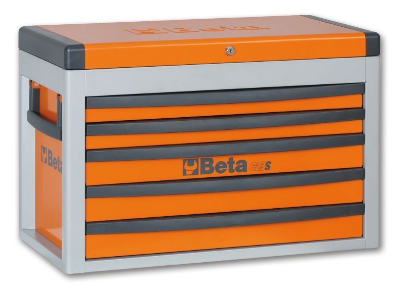 beta portable tool chest with five drawers orange 51200006