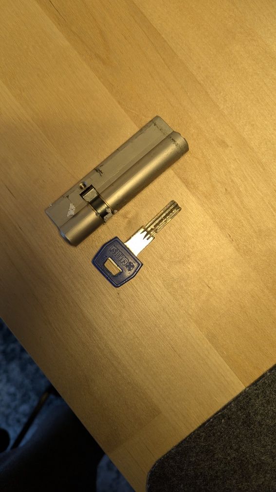 Canhão para porta blindada 10cm - 1 chave