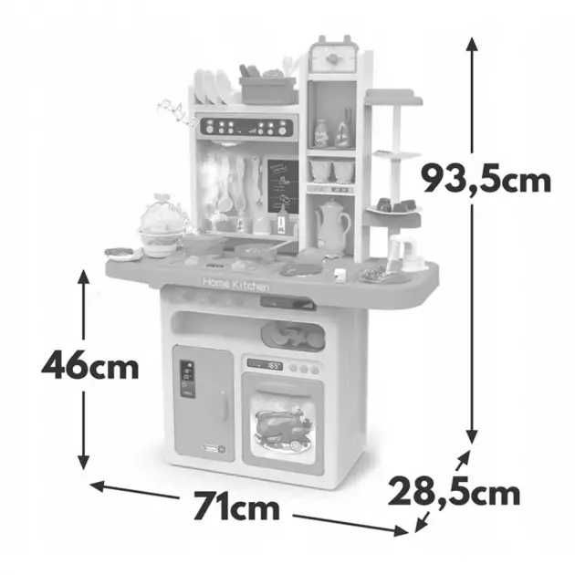 Кухня дитяча кухня детская мийка ллється вода 69 предметів (889-239)