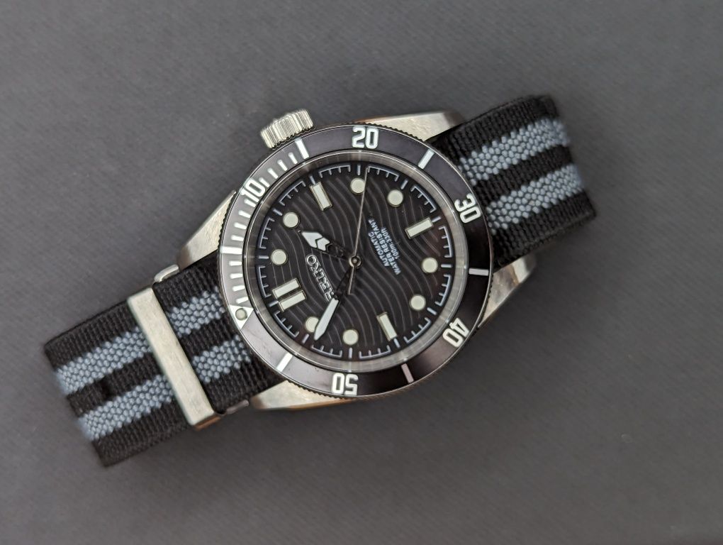Seiko mod delta czarny NATO 41mm szafir
