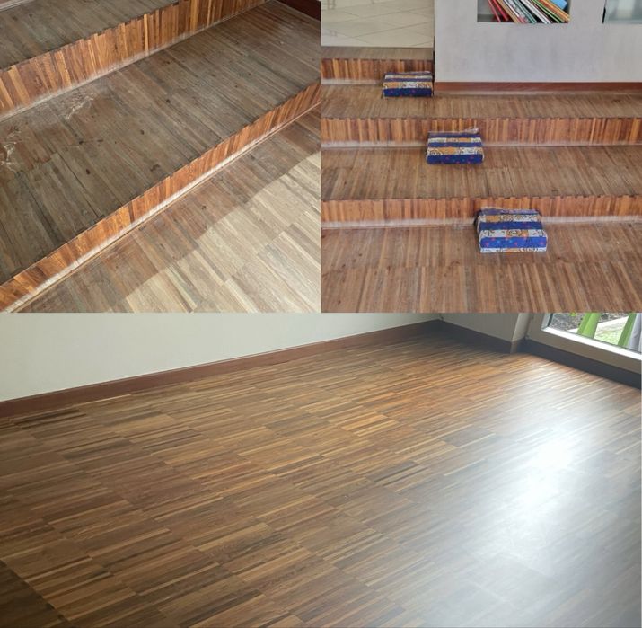 Cyklinowanie bezpyłowe, układanie parkietu renowacja tarasów i schodów