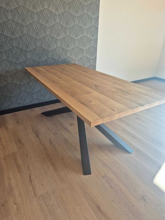 Stół dębowy loft lite drewno pająk