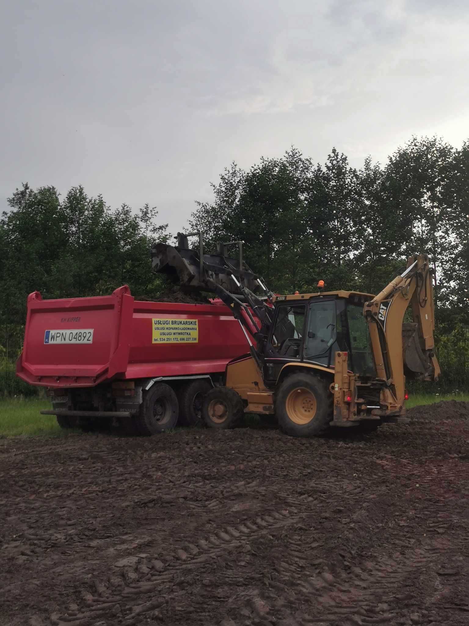 Usługi Wywrotką Usługi Koparko-ładowarka Usługi Brukarskie