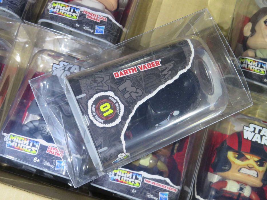 10 Figuras Mighty Muggs Star Wars Hasbro + 10 Caixas Acrílico
