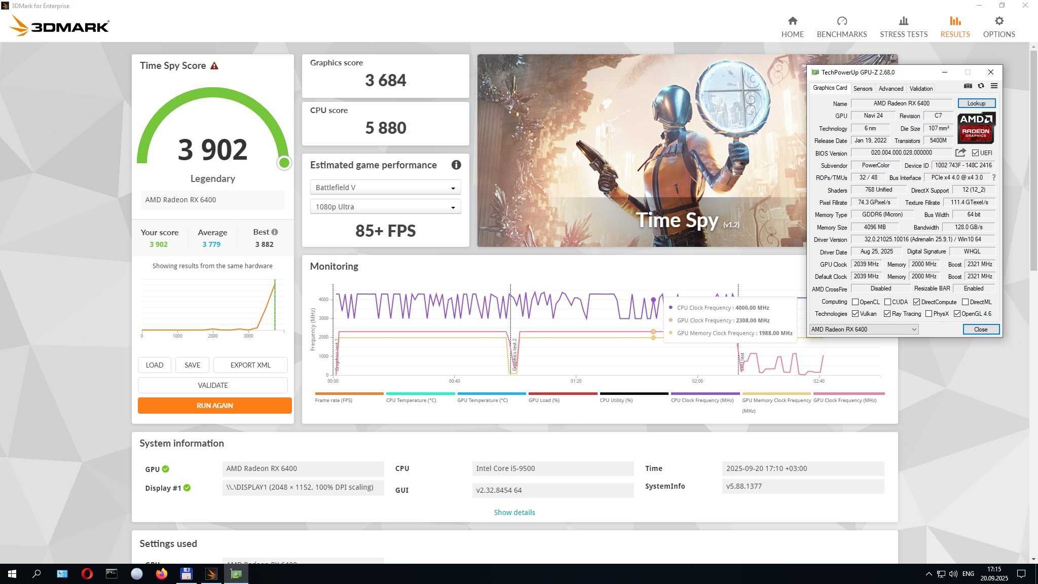 Radeon RX 6400 4Gb GDDR6 Low Profile (низькопрофільна)