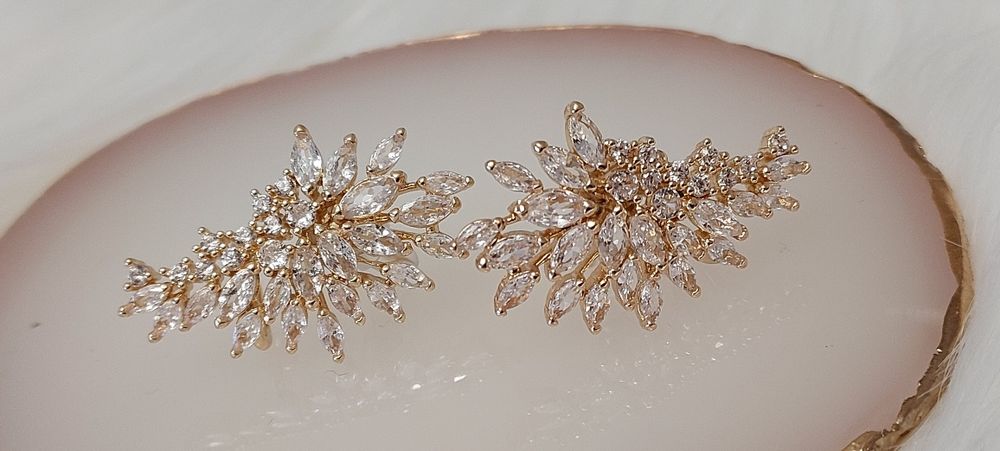 Przepiękne złote kolczyki ślubne WYPRZEDAŻ!!