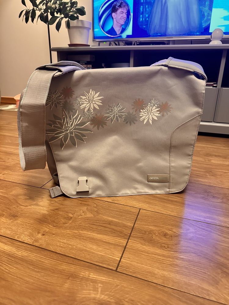 Torba na laptop szara pojemna