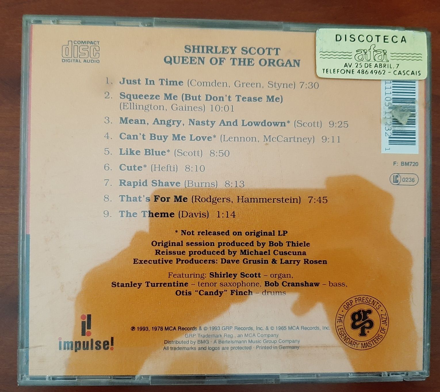 CD "Queen Of The Organ" - Shirley Scott