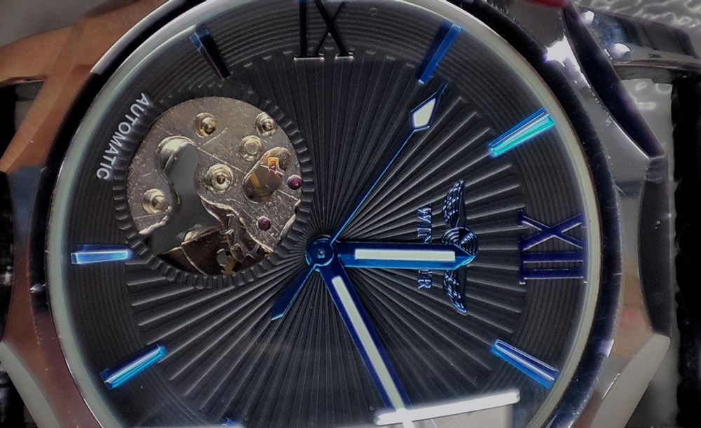 Zegarek automatyczny open heart Winner 42mm/14mm