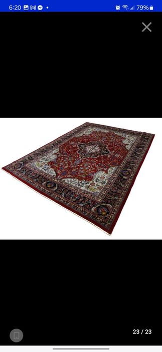 Tapete Oriental - TABRIZ original C/ CERTIFICADO 3.40cm/2.40cm