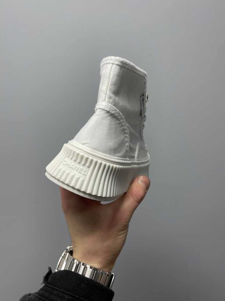 chanel sneakers platform ‘white’ кросівки