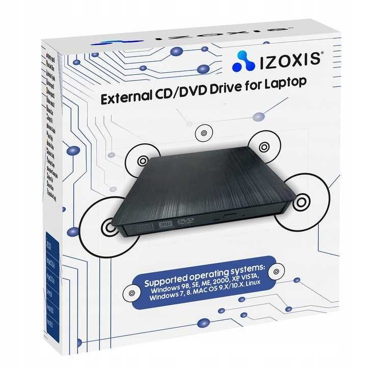 Napęd Zewnętrzny Nagrywarka USB CD-R/RW DVD-R/RW Przenośny Odtwarzacz