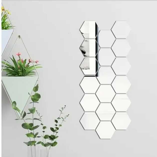 Настенные часы 3D ( годинники ). Зеркальные наклейки на стену.  - 15%