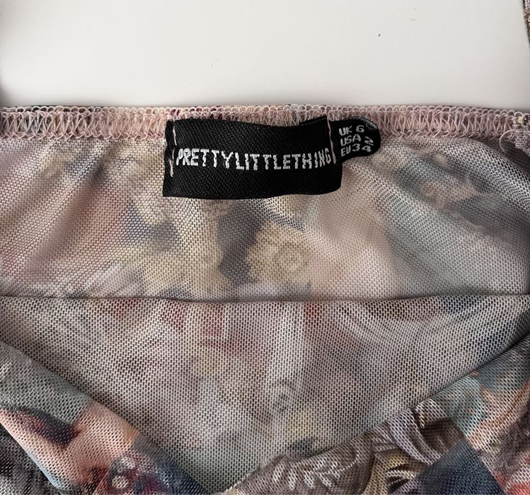 Сітчастий топ з принтом від PLT