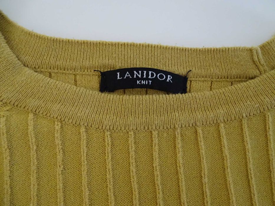 Camisola Lanidor canelada em amarelo torrado